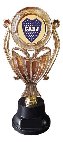 Trofeo Plástico Copa Plana Boca Juniors Fútbol 18cm Souvenir