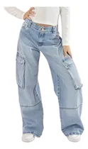 Comprar Jean Nena Mom Cargo Baggy Teens Talles 10 Al 16