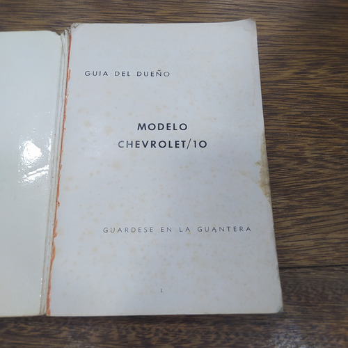 Manual De Usuario Pickup Chevrolet 10 1973 General Motors (Usado)