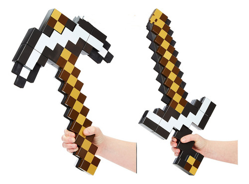 Espada De Espuma Y Pico De Diamante Minecraft Niños Juguetes