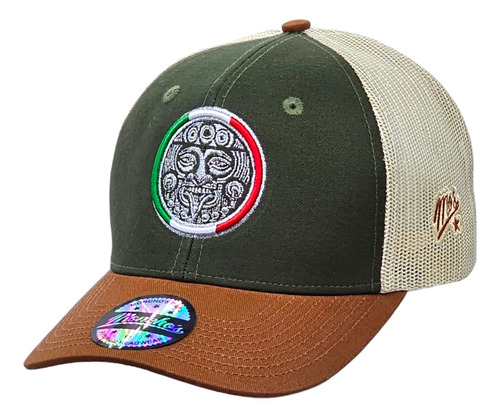 Gorra De Malla Bordado Rostro Azteca Monchos Caps