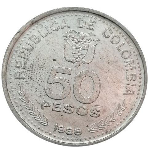 Colombia Moneda 50 Pesos 1988