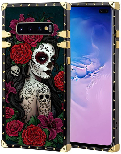Funda Para Samsung Galaxy S10 Plus / Mujer Con Rosas