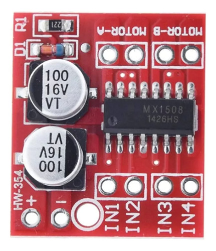 2 Piezas Puente H Mx1508 Mini L298n Doble Pwm Driver Motor