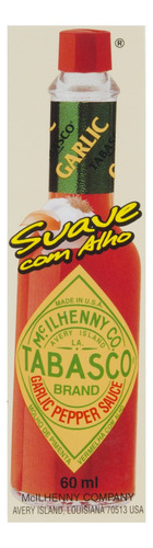 Molho de Pimenta Suave Garlic Tabasco sem glúten 60 ml