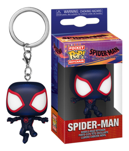 Funko Pop Keychain Spiderman - Hombre Araña (spider Verse) -