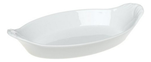 Plato De Porcelana Con Orejas Ovaladas De 9-1 / 2 Por 5-1 / 