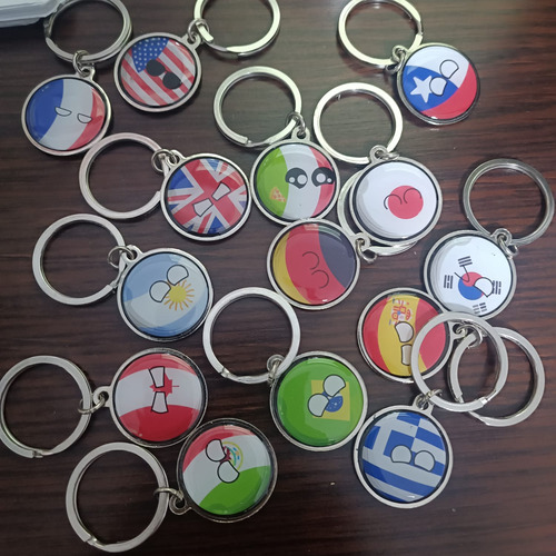 25 Llaveros Countryballs Surtido Souvenir