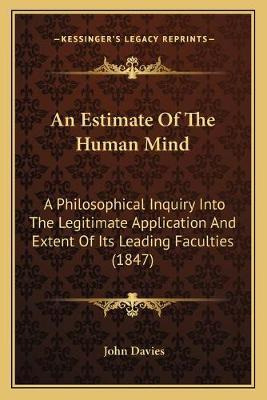 Libro An Estimate Of The Human Mind : A Philosophical Inq...