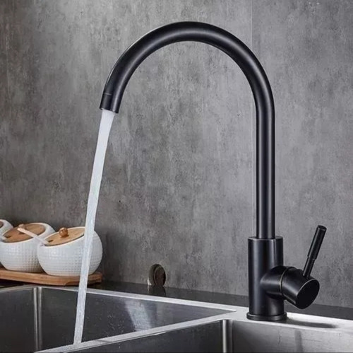 Grifo Monomando Llave Lavaplatos Negro Mate Envió Gratis