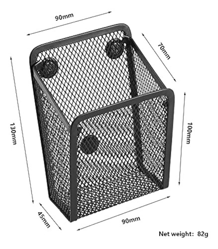 Portalapices Magnetico Canasta De Malla De Acero Inoxidable