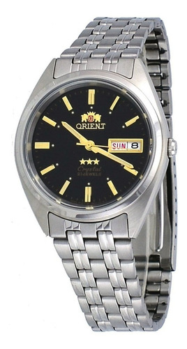 Reloj Hombre Orient Fab0000db Automático Pulso Plateado En