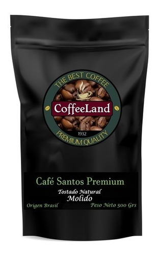 Café Tostado Molido Coffeeland Santos Premium X 500 Gr.