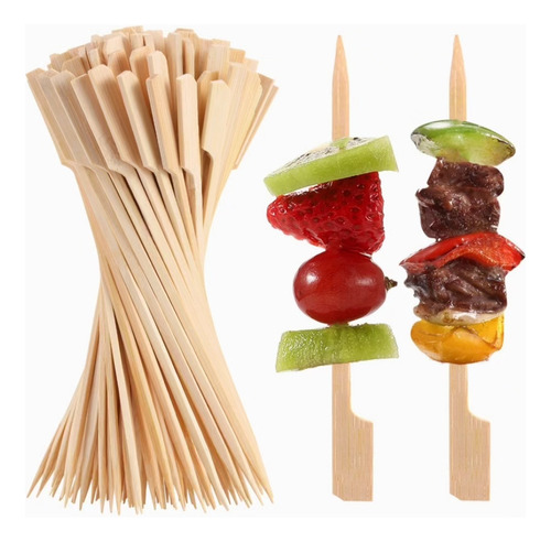 Pincho Palitos Bambú Madera Brocheta 9cm 50 Unid