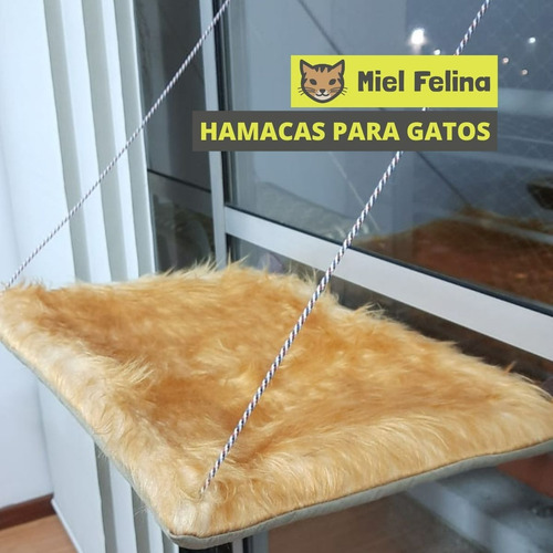 Imagen 1 de 3 de Camas Para Gatos, Hamacas De Ventana Para Gatos Miel Felina