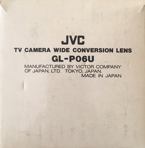 Jvc Lente Wide Conversion Grande Angular Gl-p06u