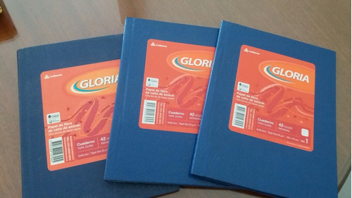 Cuadernos Gloria Tapa Dura Color Azul