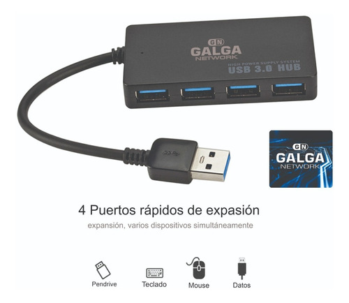 Docking Multiplica Usb 3.0 A 4 Puertos Usb 3.0 Hub Adaptador