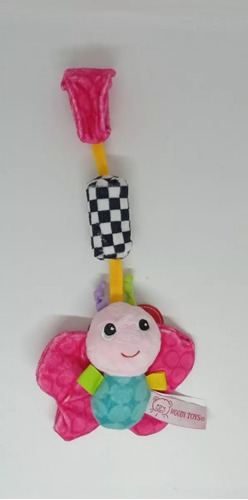 Imagen 2 de 9 de Sonajero Colgante Peluche Animales Bebe Con Velcro En Mca