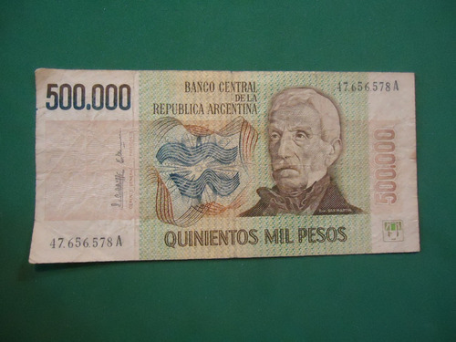 Billete De $ 500.000.- Ley 18188 1981 Bot 2510