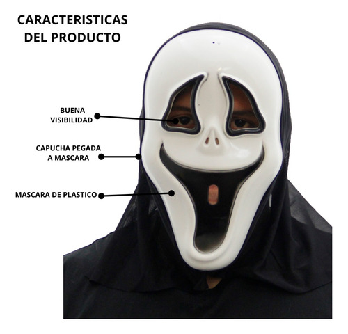 Imagen 5 de 10 de Disfraz Scream Adulto