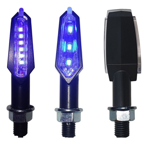 Direccionales Moto Led Universal 4pz Benelli Tnt 25n Azul