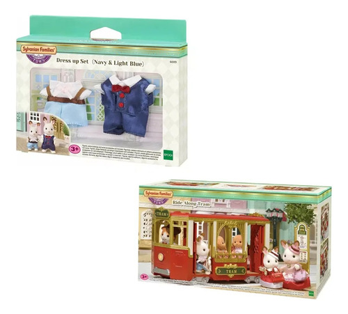 Combo Sylvanian Families Tranvia Y Vestimenta De Regalo Febo