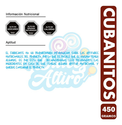 Marshmallows Cubanitos Doypack Bolsa 450 Gramos