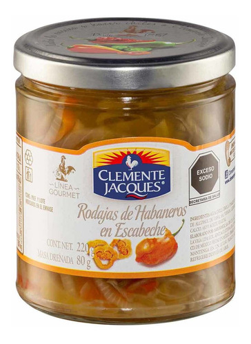 Chiles Clemente Jacques Habaneros Rodajas Gourmet 220g