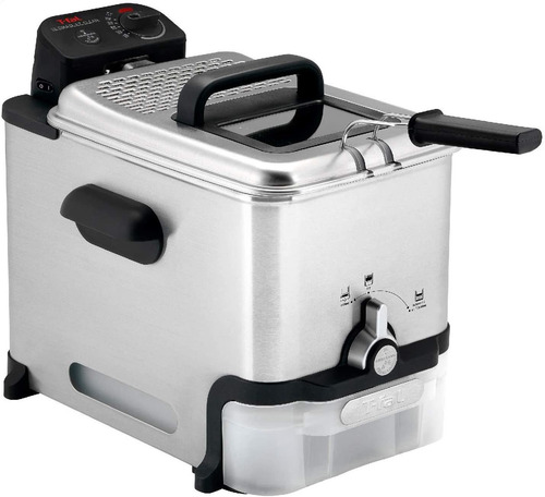 T-fal - Freidora Con Canasta, Acero Inoxidable, Facil De Lim