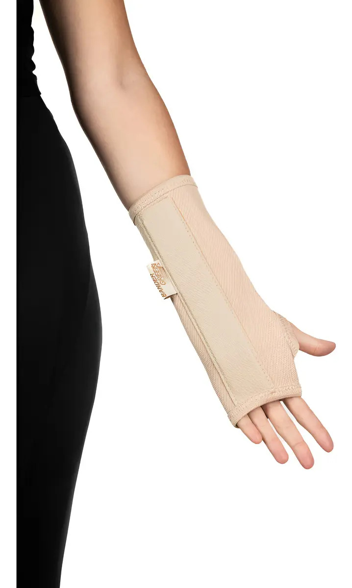 Inmovilizador Largo de Muñeca BanderGreen Beige para Fractura o Tendinitis, Talle L