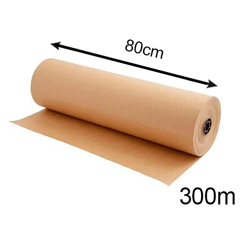 Papel Semi Kraft Bobina 80cm 20kg Embalagem Envelopamento