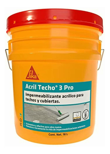 Sika Membrana Líquida Sika Acril Techo 3 Pro