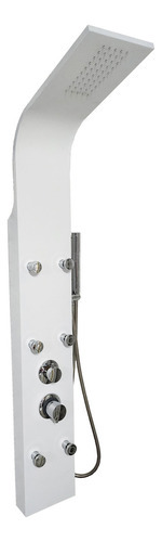Baño Columna Escocesa Y Box Cabina De Ducha Armazón Plateado Panel Esfumado Circ 80