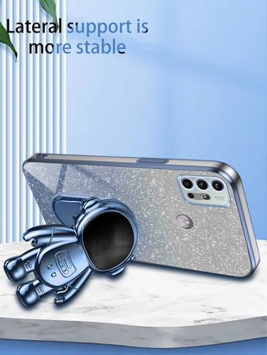 Bling Silicona Funda Case For Moto + Astronauta Soport