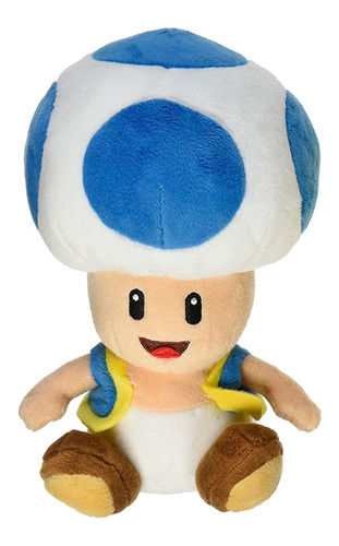 Super Mario Peluches Personajes Figura Acción Toad Azul