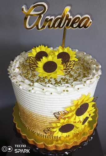 Toppers Para Tortas Flores En Papelerías 