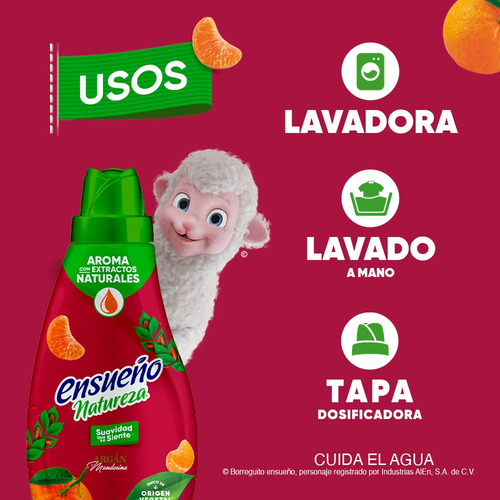 Ensueño Natureza Suavizante Argan+mandarina 1.5l
