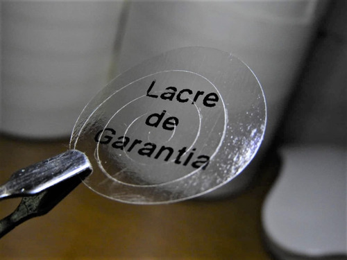 Lacre Com Picote 30mm Transparente Redondo Personaliza 1000u