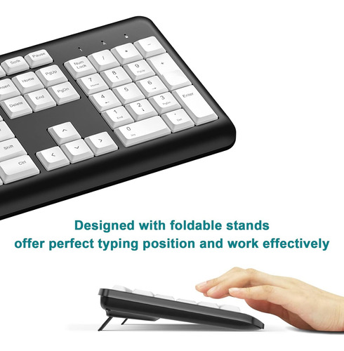 Combo De Teclado Y Mouse Inalámbricos, Juego De Teclado Y Mo