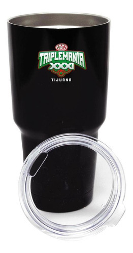 Termo Vaso Térmico Lucha Libre Aaa 30 Oz Triplemanía Tijuana Color Negro