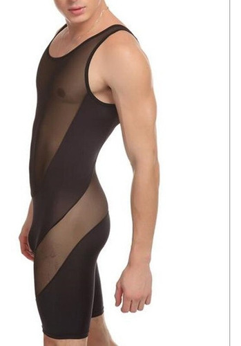 Chaleco Deportivo Sexi De Malla Transparente Para Hombre, Ro