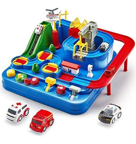 Cubicfun Race Tracks For Boys Car Adventure Toys For 3 4 5 6