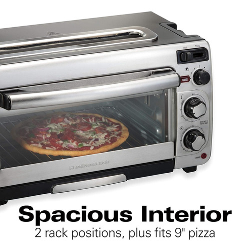 Horno De Encimera Hamilton Beach, 2 En 1, Acero Inoxidable