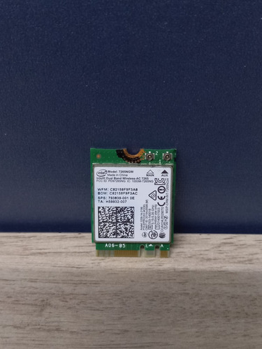 Placa Wifi Para Notebook Asus X510u-modelo:7265ngw (Usado)