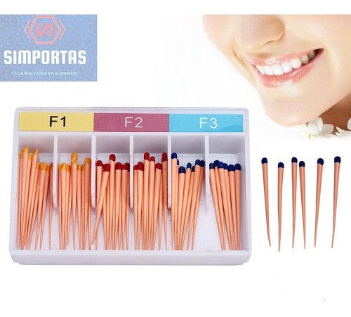 Conos De Gutapercha P/ Sistema Protaper Mixto F1-f2-f3 Stgo.