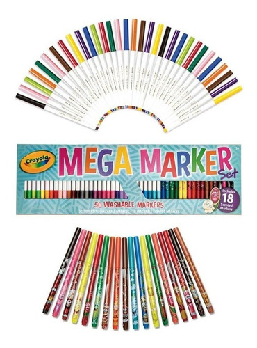 Imagen 2 de 6 de Marcadores Crayola Mega Marker Set 50 Piezas