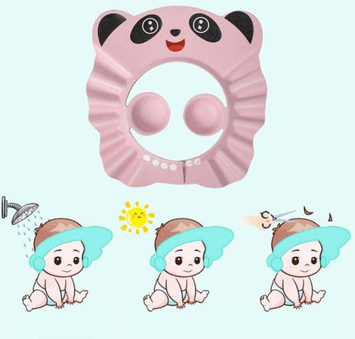 Gorro De Baño Ducha Bebe Infantil Oso Panda Sombrero Niños Rosa Gorro De Baño Oso Panda