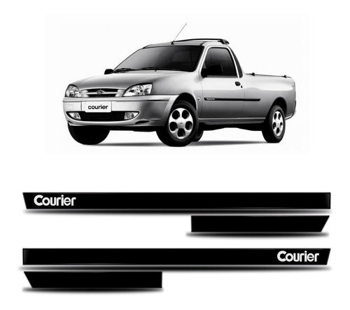 Friso Lateral Courier Pick-up - Kit 4 Peças Personalizado