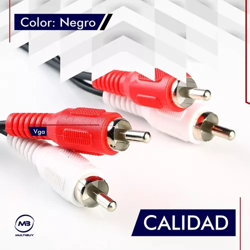 Cable Rca Rca Audio Stereo Macho Macho 1.5 Metros 2x2 Fichas